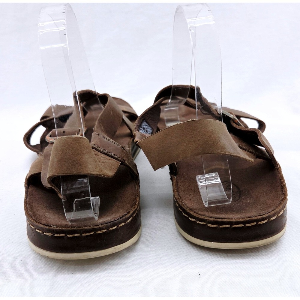 Chaco Wayfarer Leather Sandals Womens 12 Otter Brown J106530 Buckle Strappy - Picture 3 of 8